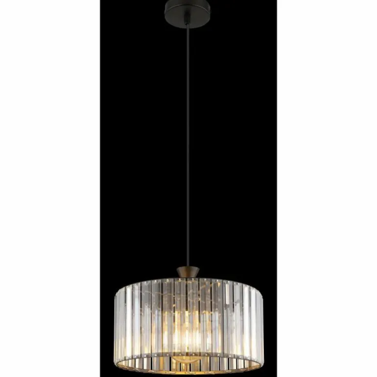 Jordana Suspension Luminaires Globo Lighting Noir, 1 lumière