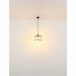 Jordana Suspension Luminaires Globo Lighting Noir, 1 lumière