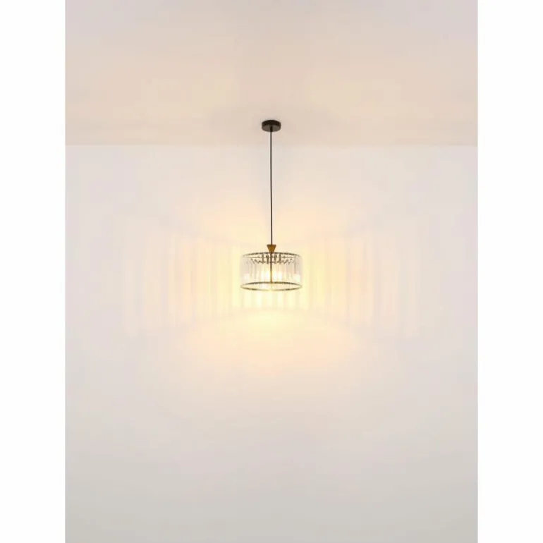 Jordana Suspension Luminaires Globo Lighting Noir, 1 lumière