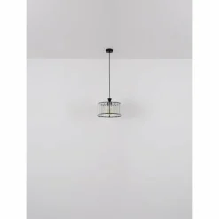 Jordana Suspension Luminaires Globo Lighting Noir, 1 lumière
