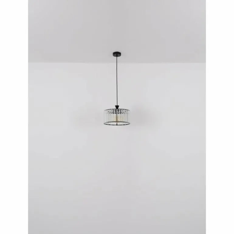 Jordana Suspension Luminaires Globo Lighting Noir, 1 lumière