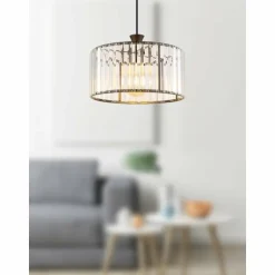 Jordana Suspension Luminaires Globo Lighting Noir, 1 lumière