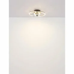 Karen Ventilateur de plafond lumineux Luminaires Globo Lighting LED Écru, Noir, 1 lumière, Télécommandes