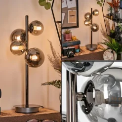 Kasem Lampe à poser Noir, 4 lumières