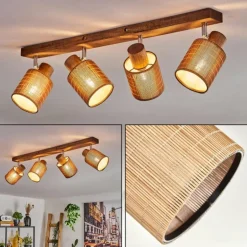 Kinnared Plafonnier, Spot de plafond Chrome, Brun foncé, 4 lumières