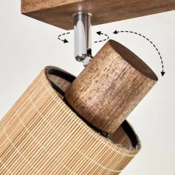 Kinnared Plafonnier, Spot de plafond Chrome, Brun foncé, 4 lumières