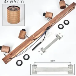 Kinnared Plafonnier, Spot de plafond Chrome, Brun foncé, 4 lumières