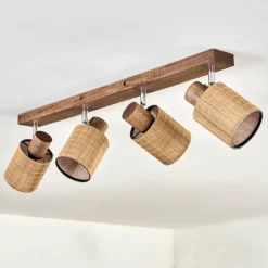 Kinnared Plafonnier, Spot de plafond Chrome, Brun foncé, 4 lumières