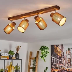 Kinnared Plafonnier, Spot de plafond Chrome, Brun foncé, 4 lumières