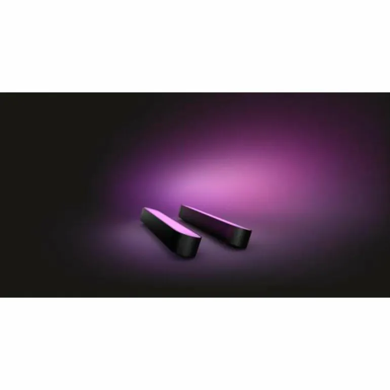 Kit de base double Philips Hue Ambiance White & Color Play Lightbar LED Noir, 2 lumières, Changeur de couleurs