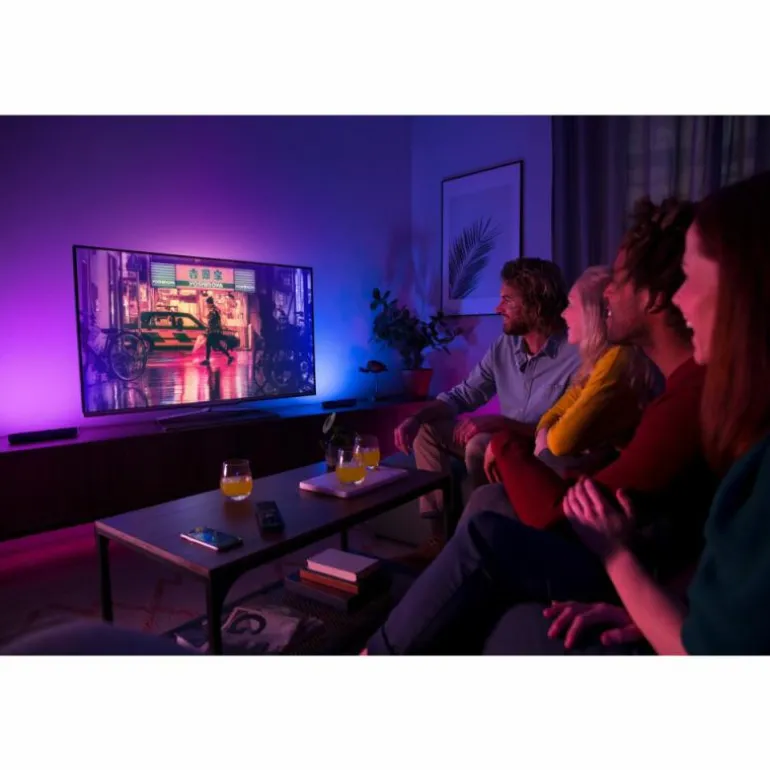Kit de base double Philips Hue Ambiance White & Color Play Lightbar LED Noir, 2 lumières, Changeur de couleurs
