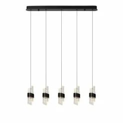 KLIGANDE Suspension Luminaires Lucide LED Noir, 5 lumières