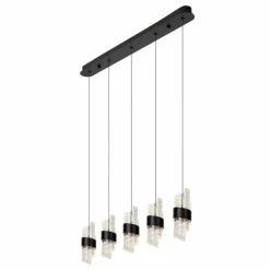 KLIGANDE Suspension Luminaires Lucide LED Noir, 5 lumières