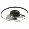 Koren Ventilateur de plafond lumineux Luminaires Globo Lighting LED Noir, 1 lumière, Télécommandes