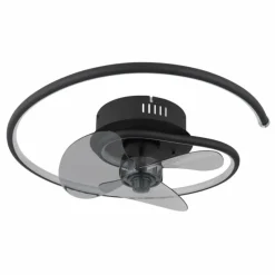 Koren Ventilateur de plafond lumineux Luminaires Globo Lighting LED Noir, 1 lumière, Télécommandes