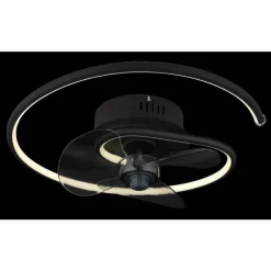Koren Ventilateur de plafond lumineux Luminaires Globo Lighting LED Noir, 1 lumière, Télécommandes