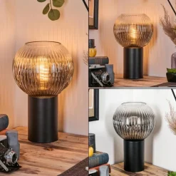 Koyoto Boule lumineuse, Lampe de bureau, Lampe à poser Clair, Fumé, 1 lumière