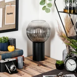 Koyoto Boule lumineuse, Lampe de bureau, Lampe à poser Clair, Fumé, 1 lumière
