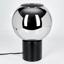 Koyoto Boule lumineuse, Lampe de bureau, Lampe à poser 20 cm Chrome, Fumé, 1 lumière