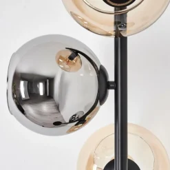 Koyoto Lampadaire 31 cm Ambre, Chrome, Fumé, 4 lumières