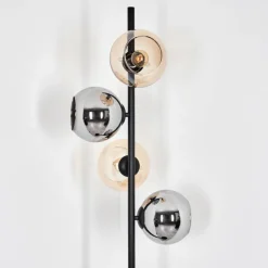 Koyoto Lampadaire 31 cm Ambre, Chrome, Fumé, 4 lumières