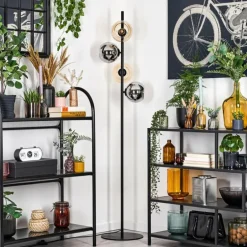 Koyoto Lampadaire 31 cm Ambre, Chrome, Fumé, 4 lumières