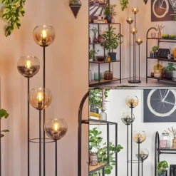 Koyoto Lampadaire 30 cm Ambre, Clair, Fumé, 4 lumières