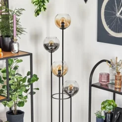 Koyoto Lampadaire 30 cm Ambre, Clair, Fumé, 4 lumières
