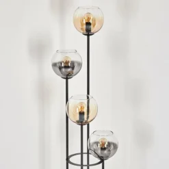 Koyoto Lampadaire 30 cm Ambre, Clair, Fumé, 4 lumières