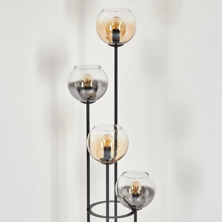 Koyoto Lampadaire 30 cm Ambre, Clair, Fumé, 4 lumières