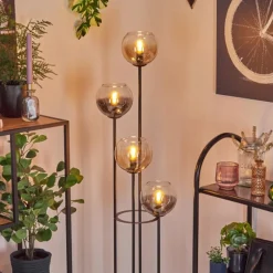 Koyoto Lampadaire 30 cm Ambre, Clair, Fumé, 4 lumières