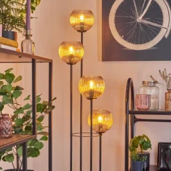 Koyoto Lampadaire 30 cm Ambre, 4 lumières