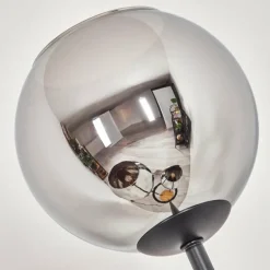 Koyoto Lampadaire 30 cm Bois foncé, Noir, 3 lumières