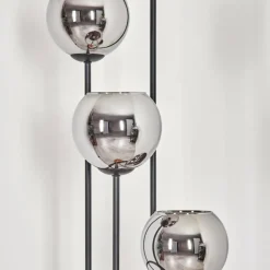 Koyoto Lampadaire 30 cm Bois clair, Noir, 4 lumières