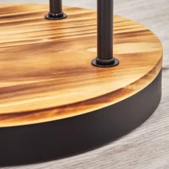 Koyoto Lampadaire 30 cm Bois clair, Noir, 4 lumières