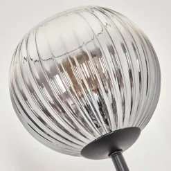 Koyoto Lampadaire 30 cm Bois foncé, Noir, 3 lumières