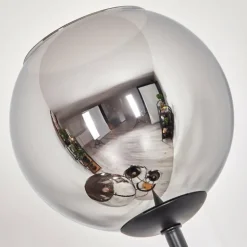 Koyoto Lampadaire 30 cm Bois foncé, Noir, 4 lumières