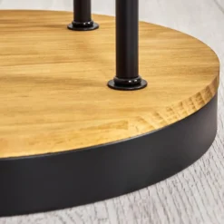 Koyoto Lampadaire 30 cm Bois foncé, Noir, 4 lumières