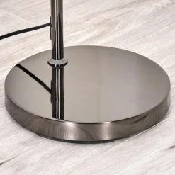 Koyoto Lampadaire Chrome, Noir, 1 lumière