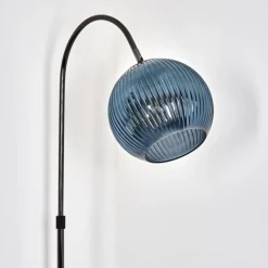 Koyoto Lampadaire Chrome, Noir, 1 lumière