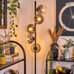 Koyoto Lampadaire Clair, Fumé, 5 lumières