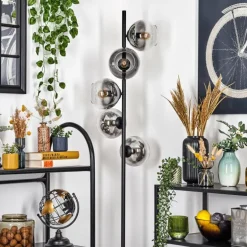 Koyoto Lampadaire Clair, Fumé, 5 lumières