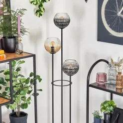 Koyoto Lampadaire Noir, 3 lumières