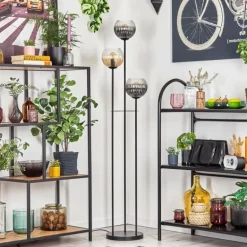 Koyoto Lampadaire Noir, 3 lumières