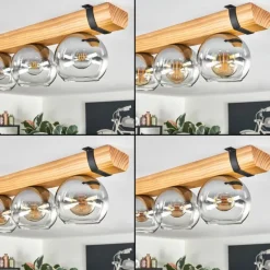 Koyoto Plafonnier, Boule lumineuse Écru, Noir, 4 lumières