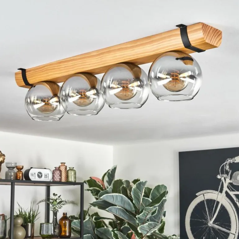 Koyoto Plafonnier, Boule lumineuse Écru, Noir, 4 lumières