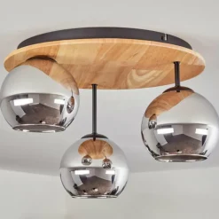 Koyoto Plafonnier, Boule lumineuse 40 cm Écru, Noir, 3 lumières