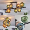 Koyoto Plafonnier, Boule lumineuse Bleu, Vert, Cuivré, 8 lumières