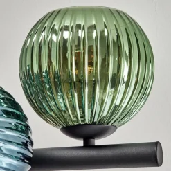 Koyoto Plafonnier, Boule lumineuse Bleu, Vert, Cuivré, 8 lumières