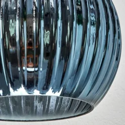 Koyoto Plafonnier, Boule lumineuse Bleu, Vert, Cuivré, 3 lumières